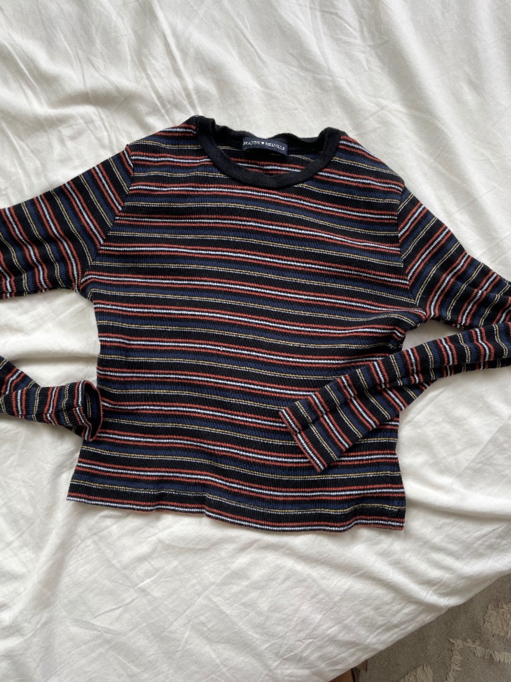 Brandy original cotton strip crop longsleeve